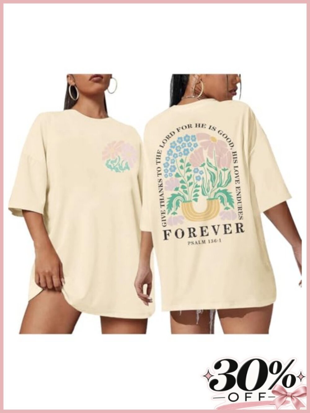 Christian Faith T-Shirt for Women Cotton Blend Floral Religious Graphic Tee